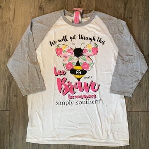 Simply Southern 3/4 sleeve women’s Large Tshirt